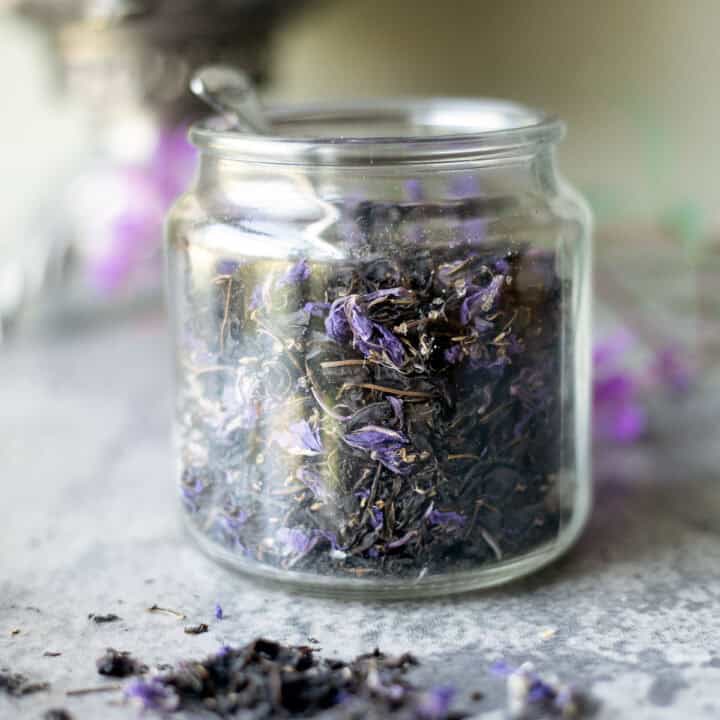 fireweed tea in a jar.
