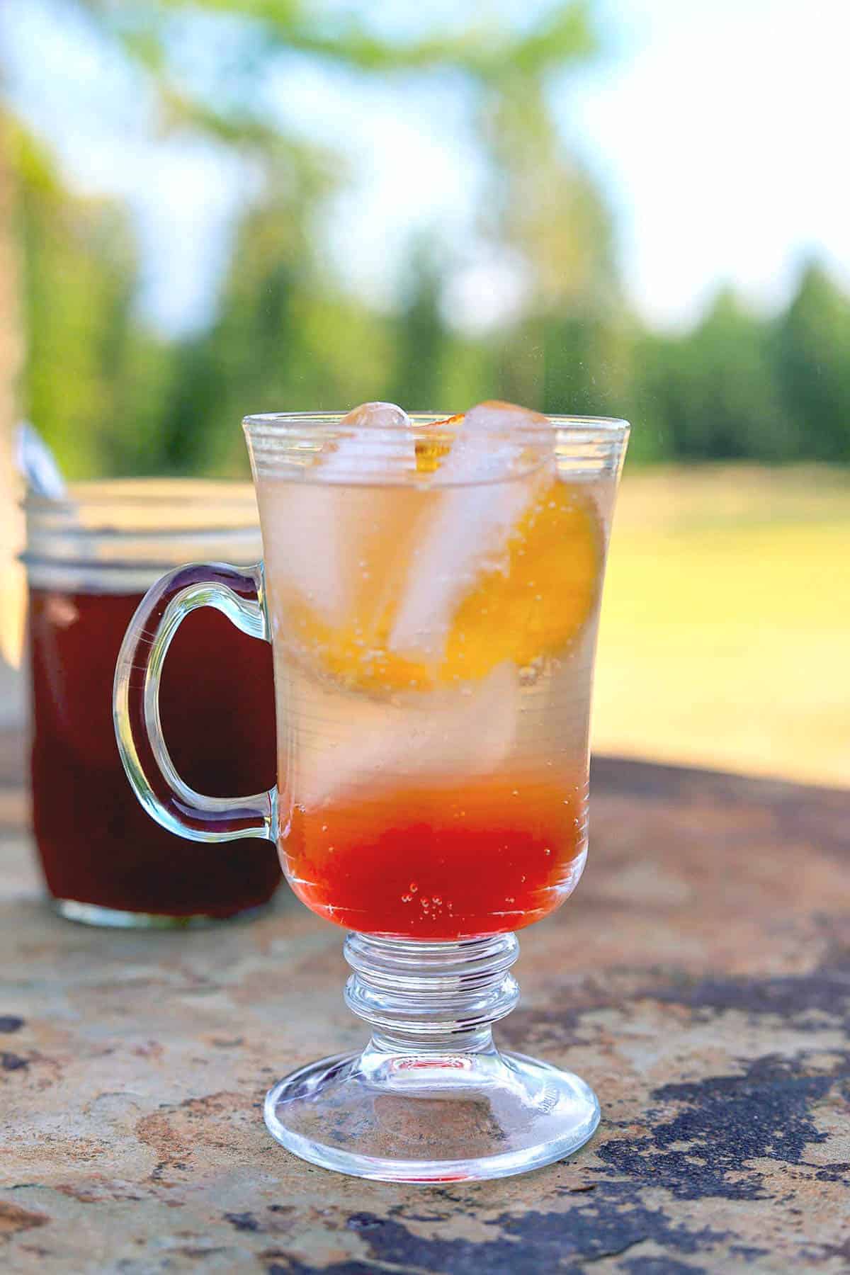 iced shrub recipe drink.