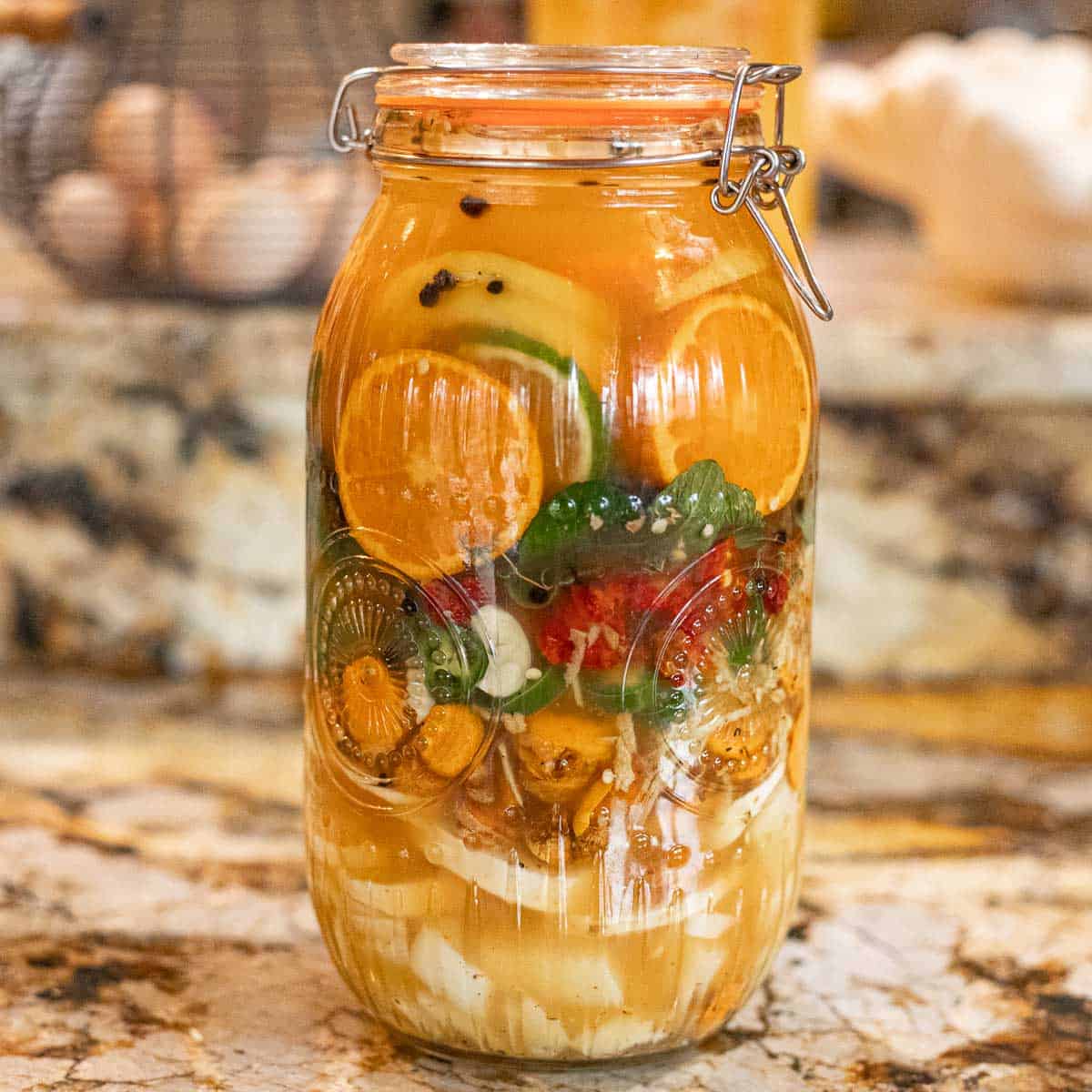 fire cider in a jar.