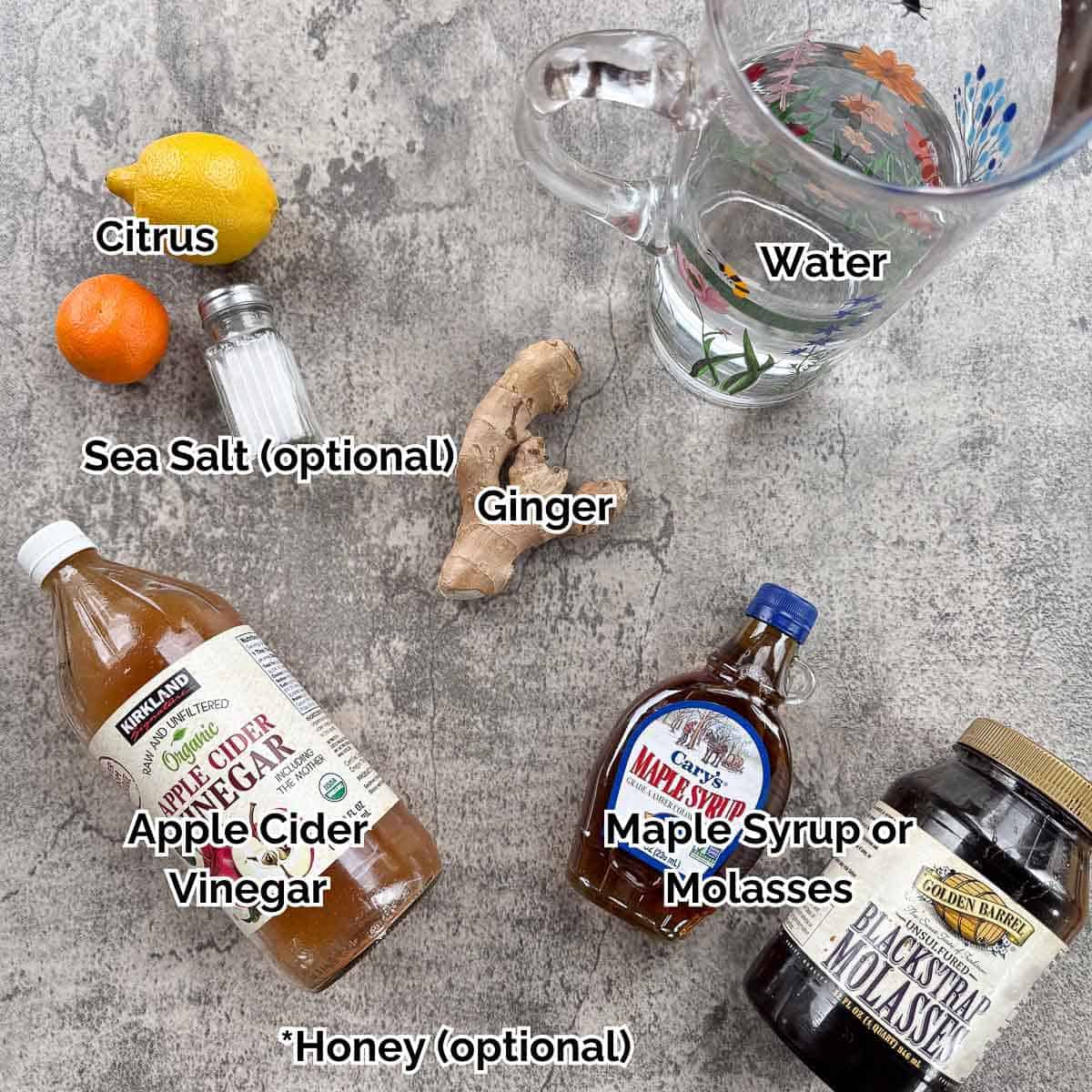 hay maker's punch, switchel ingredients.