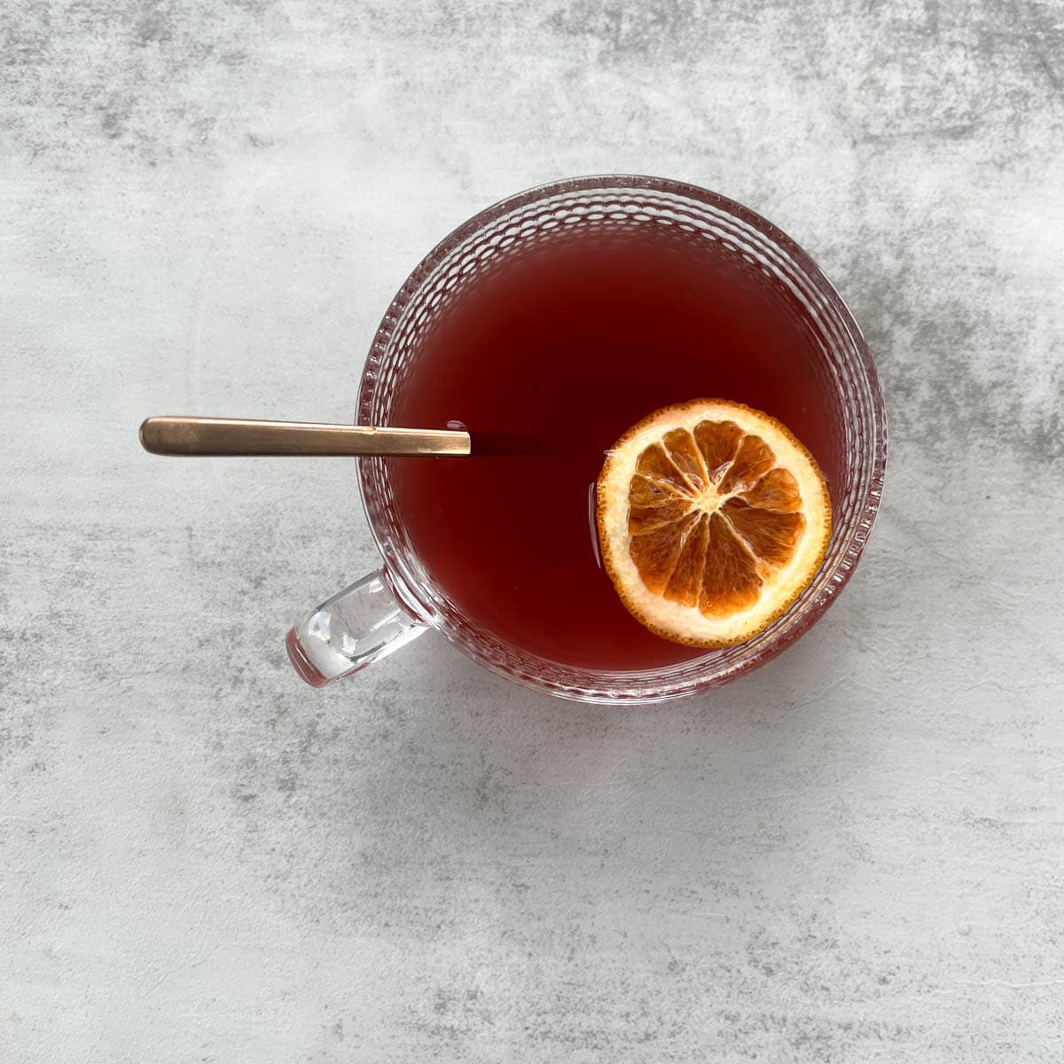 elderberry tea with citrus in it.