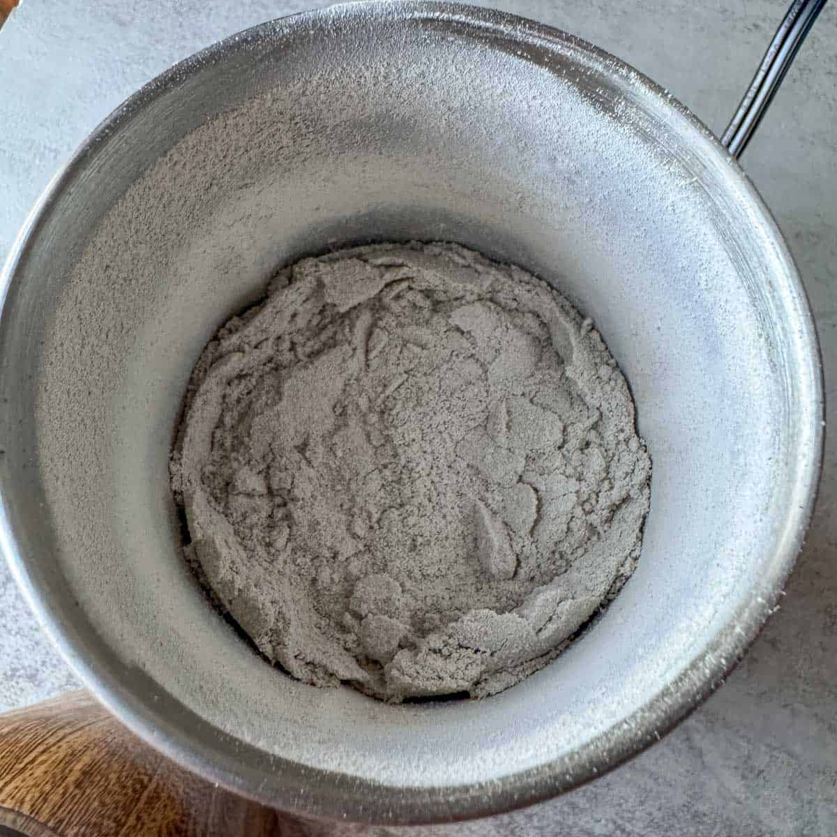 ground up resin in a spice mixer