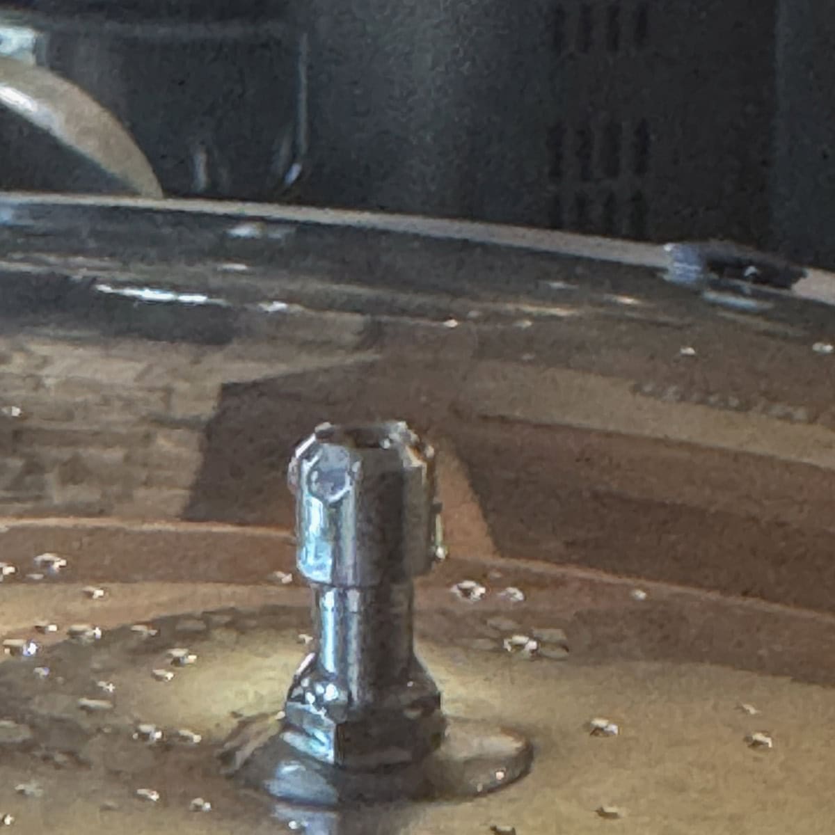 steam escaping from vent on pressure canner lid
