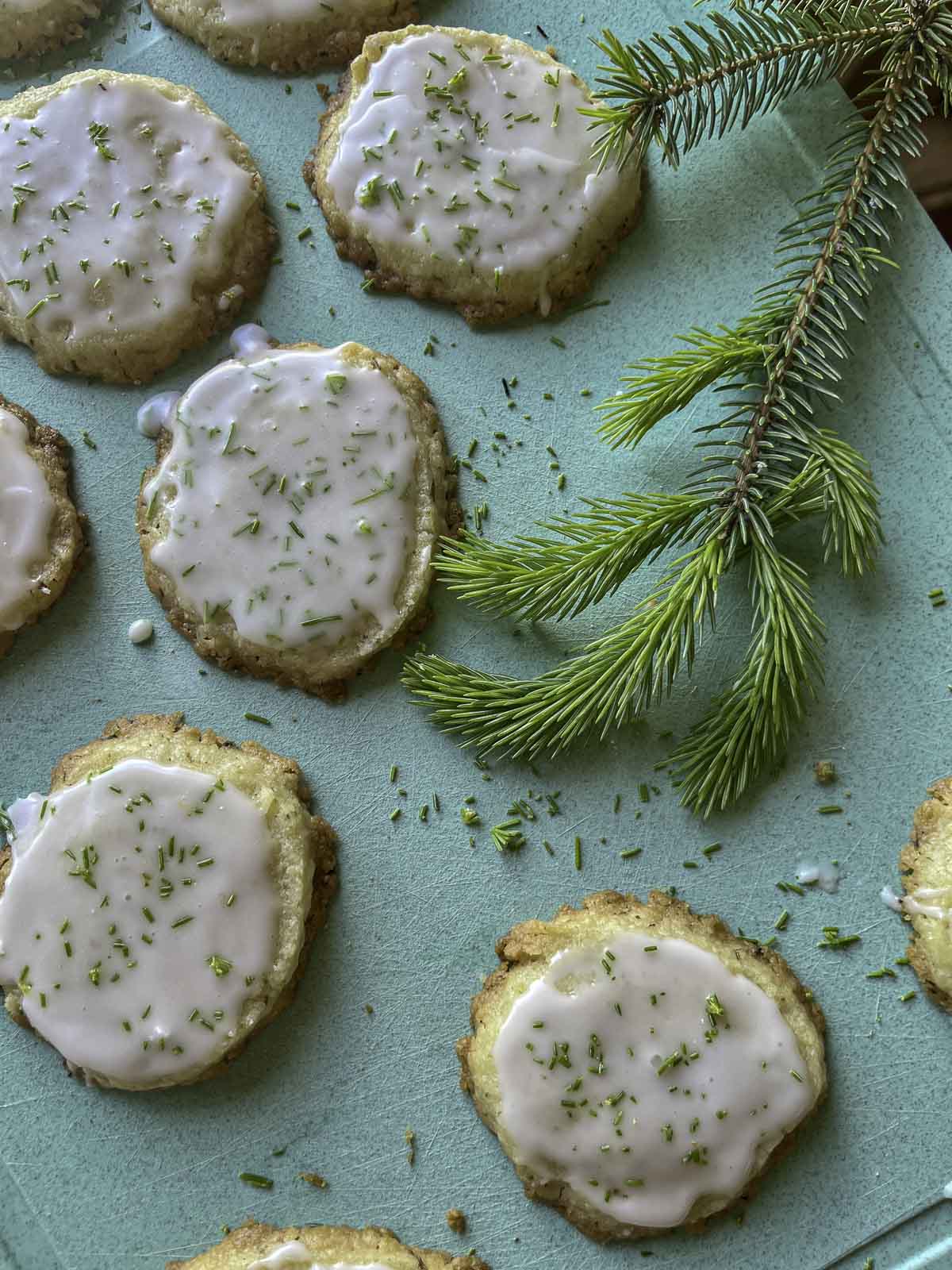 spruce tip cookies