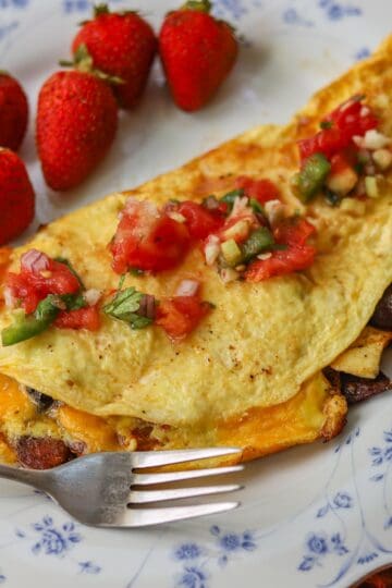 giant puffball mushroom Omelette