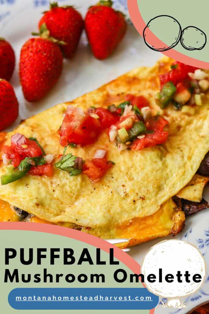 puffball omelette with strawberries
