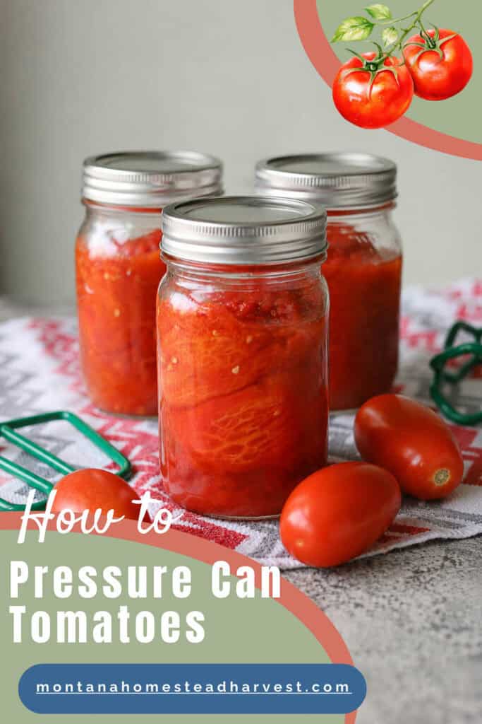 pressure canned tomatoes in mason jars