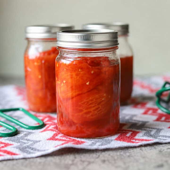 3 jars of pressure canned tomatoes