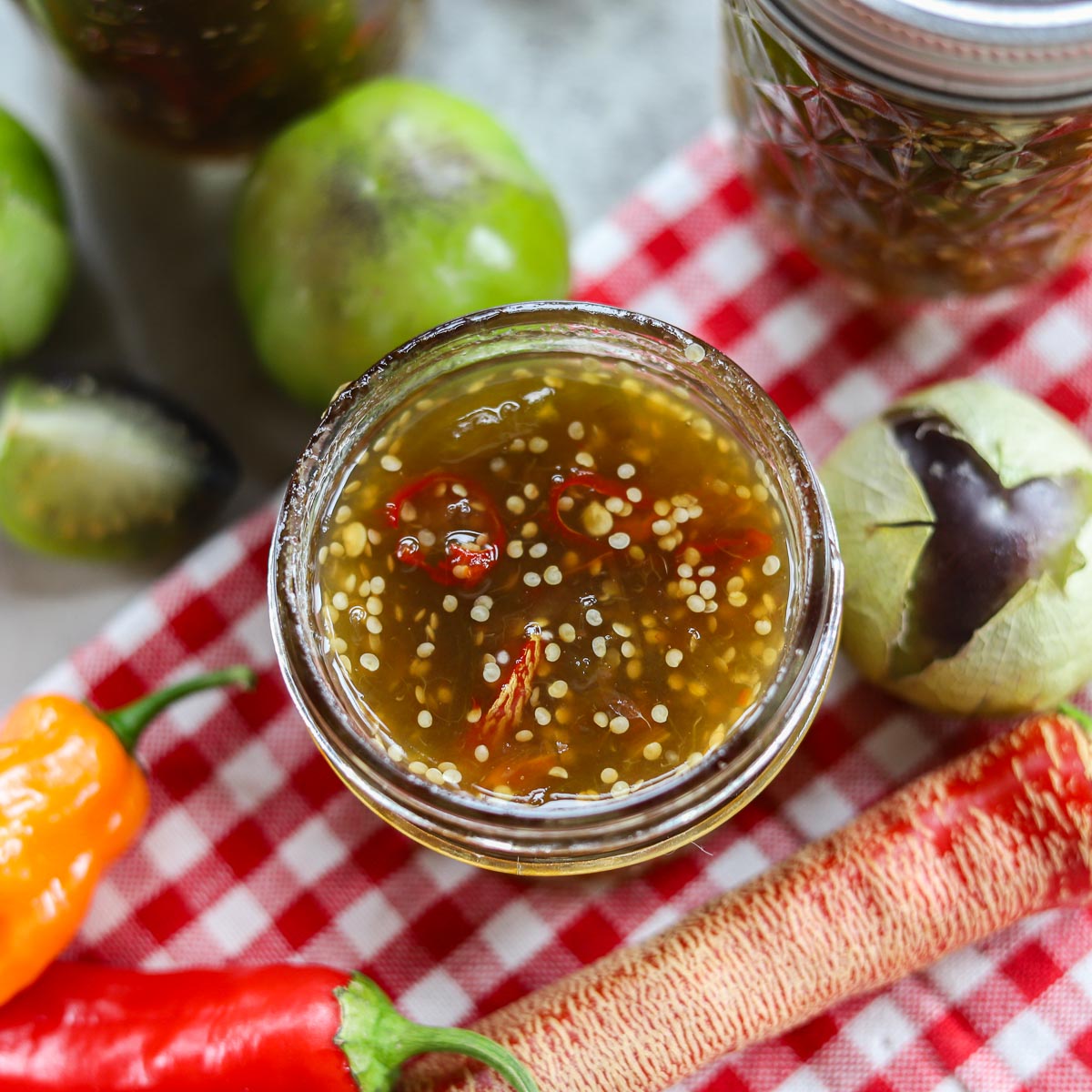 purple tomatillo jam